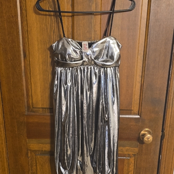 chic Dresses & Skirts - Chic Metallic Silver Dress